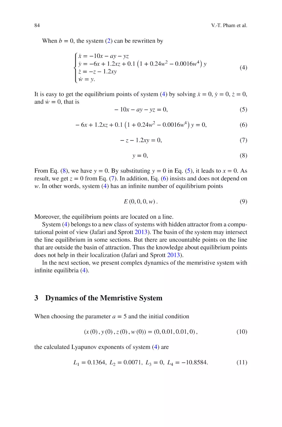 3 Dynamics of the Memristive System