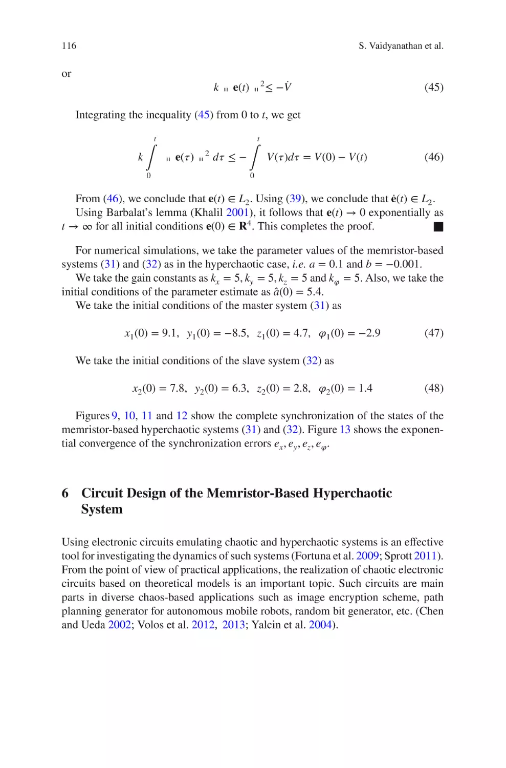 6 Circuit Design of the Memristor-Based Hyperchaotic System