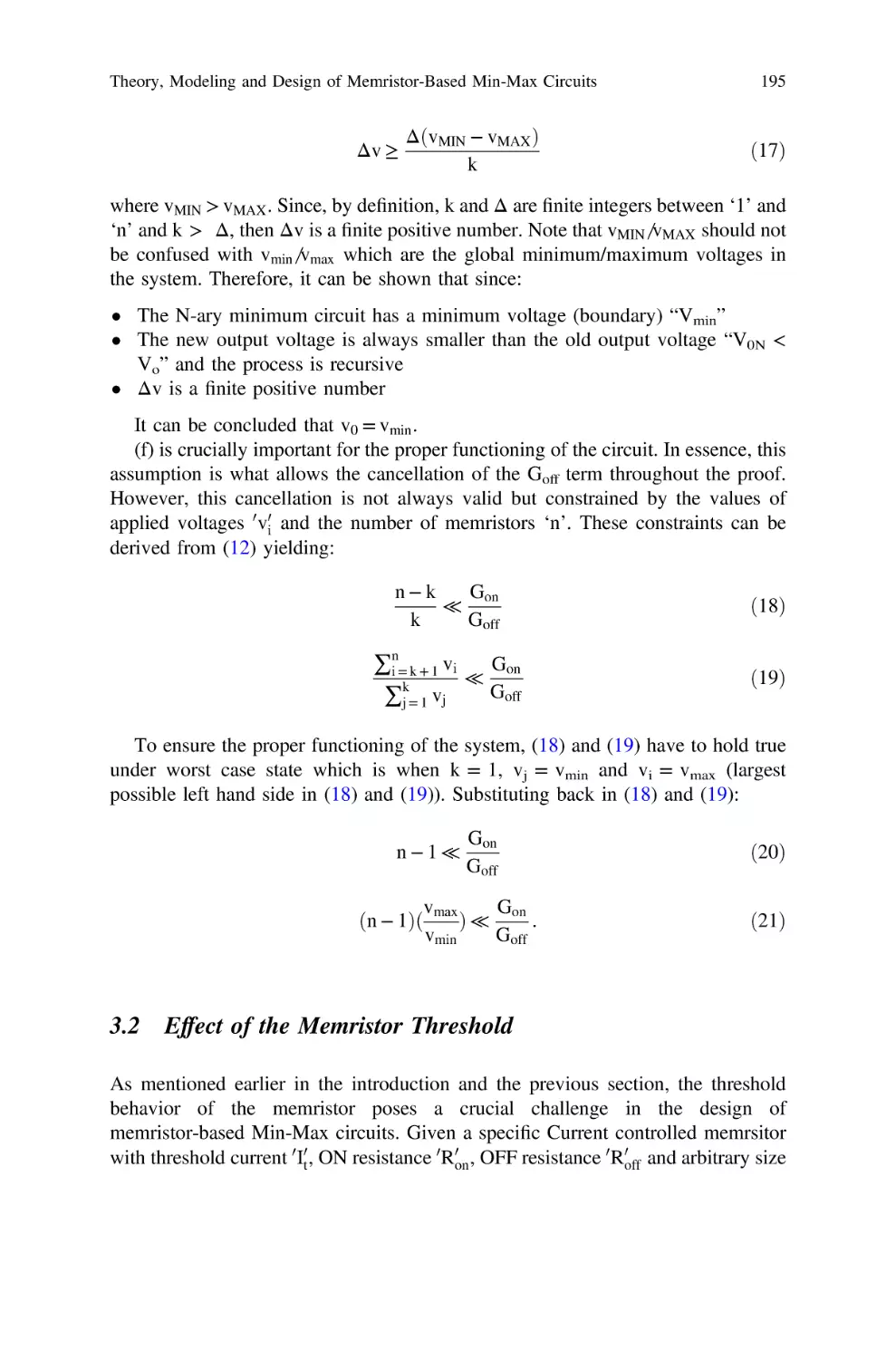 3.2 Effect of the Memristor Threshold