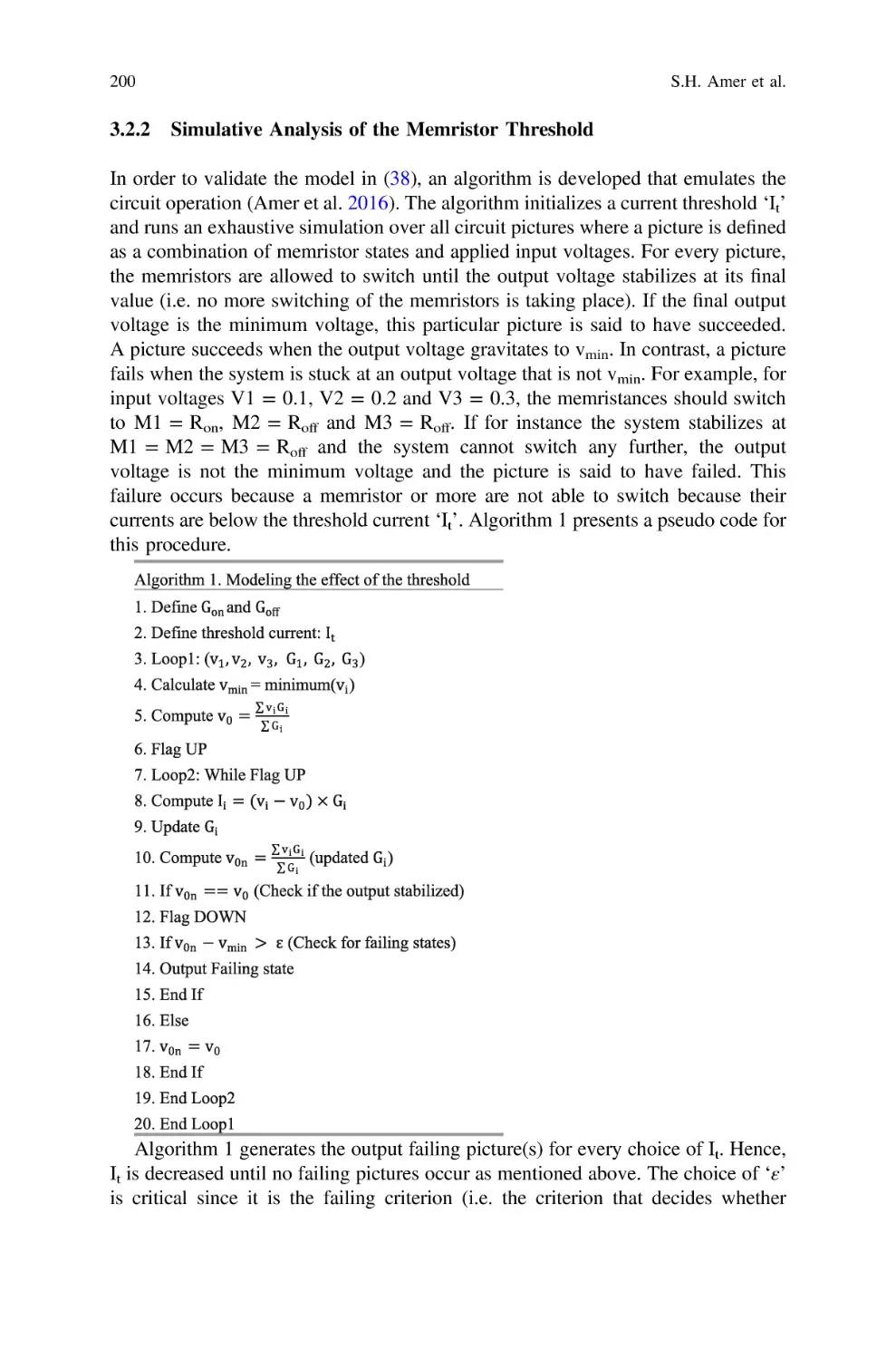 3.2.2 Simulative Analysis of the Memristor Threshold