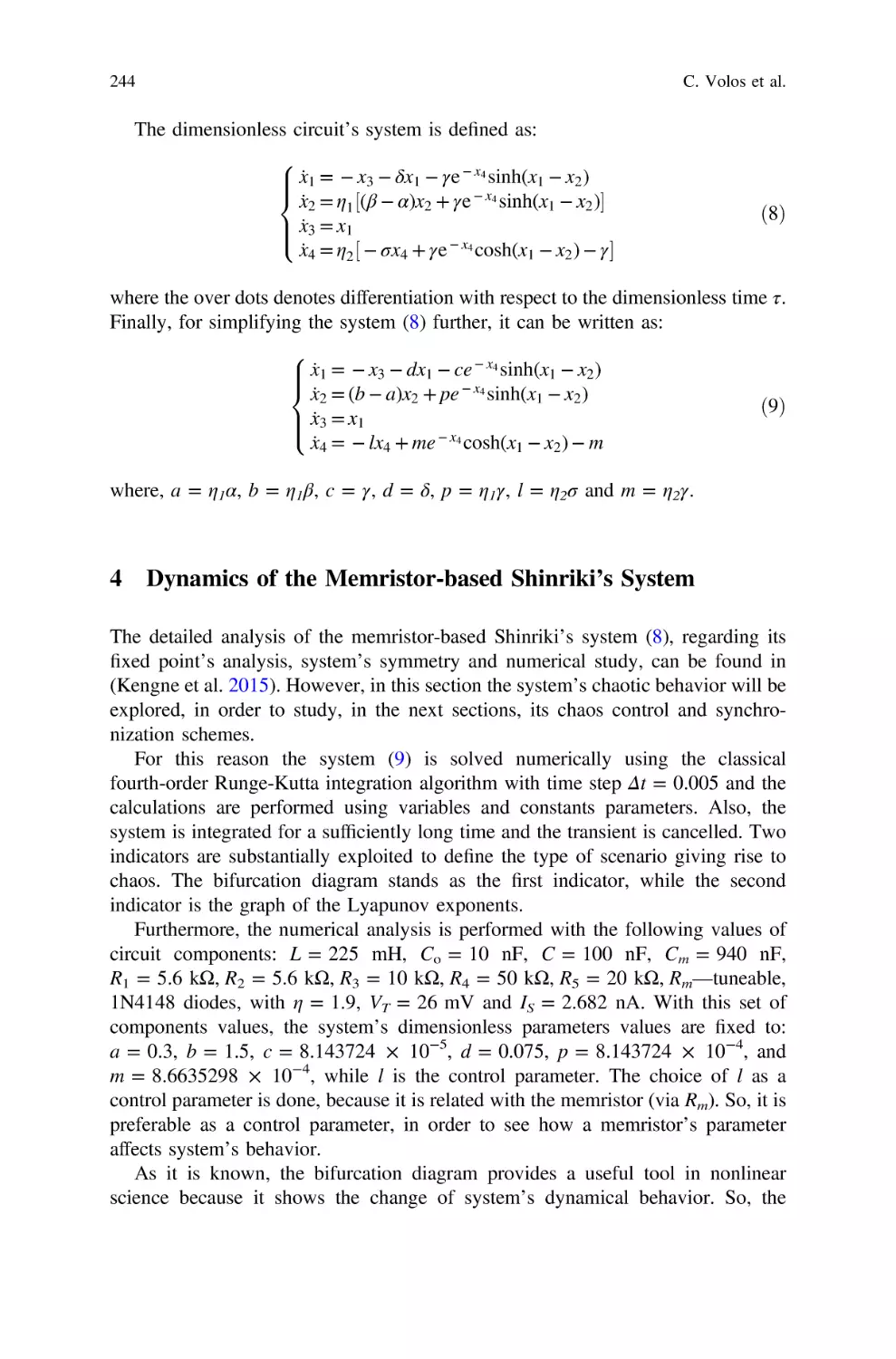 4 Dynamics of the Memristor-based Shinriki’s System