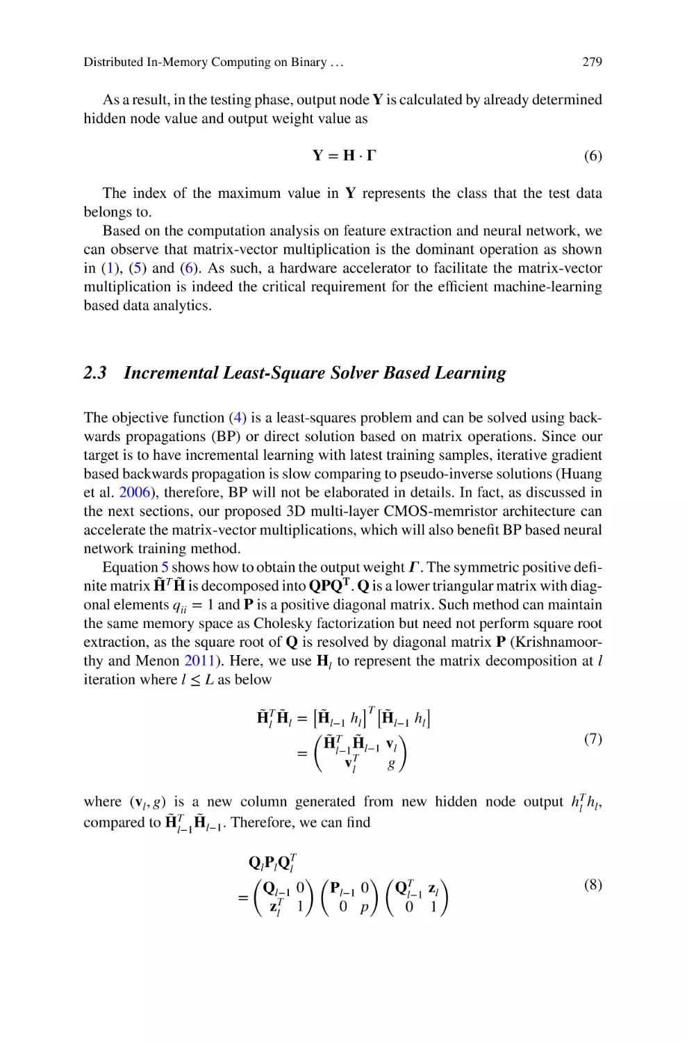 2.3 Incremental Least-Square Solver Based Learning