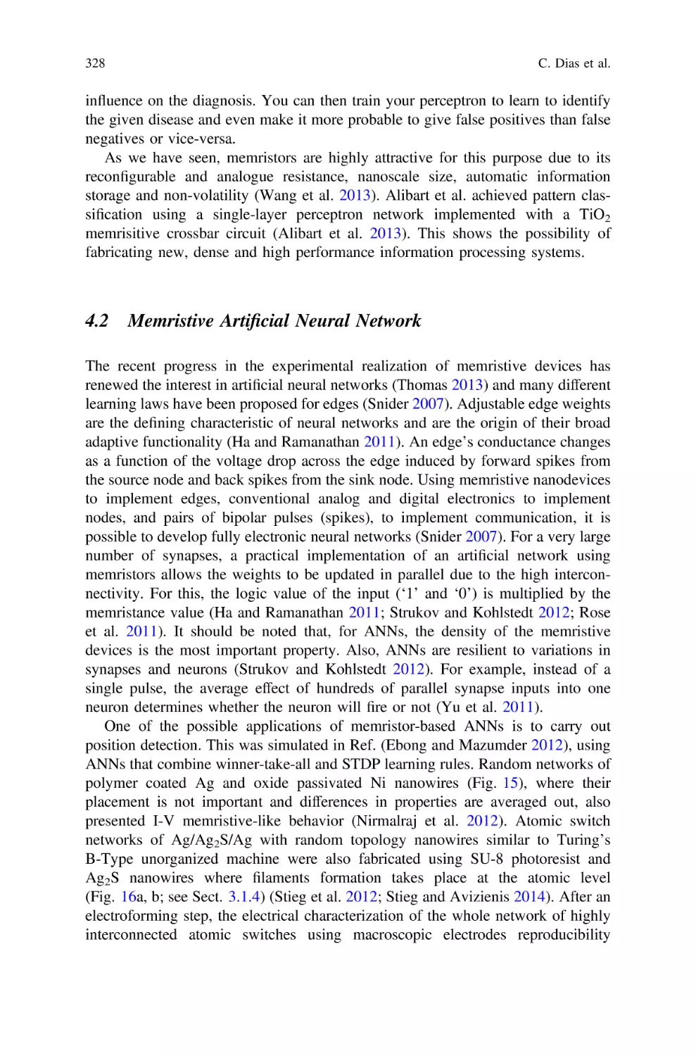 4.2 Memristive Artificial Neural Network