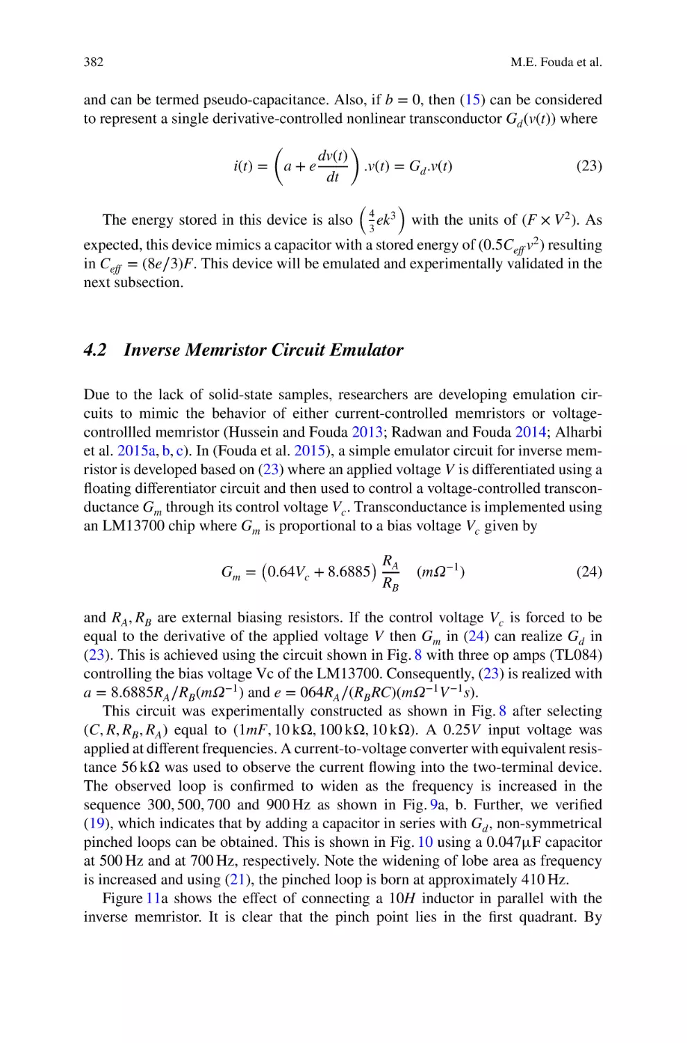 4.2 Inverse Memristor Circuit Emulator