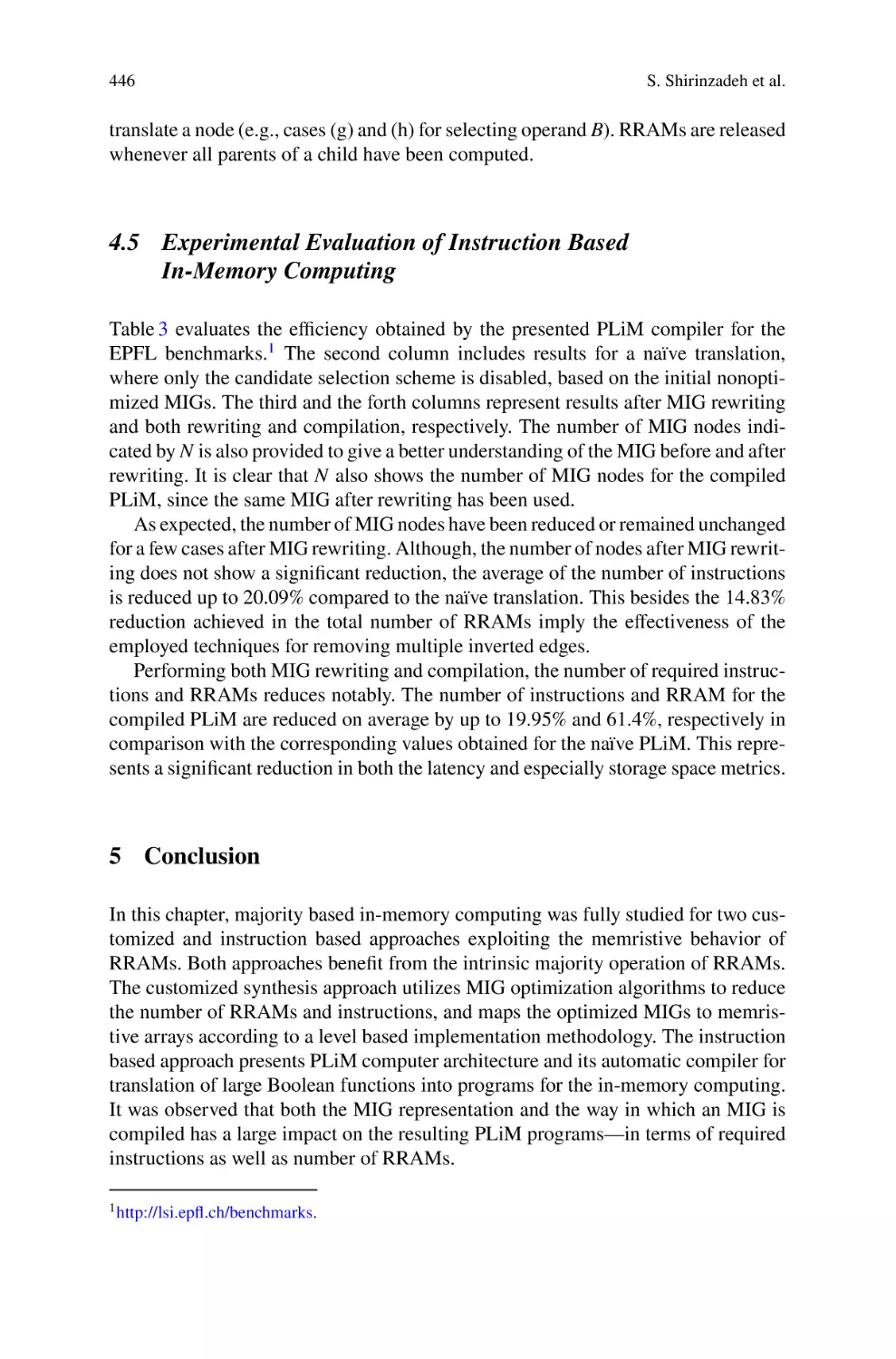 4.5 Experimental Evaluation of Instruction Based In-Memory Computing
5 Conclusion