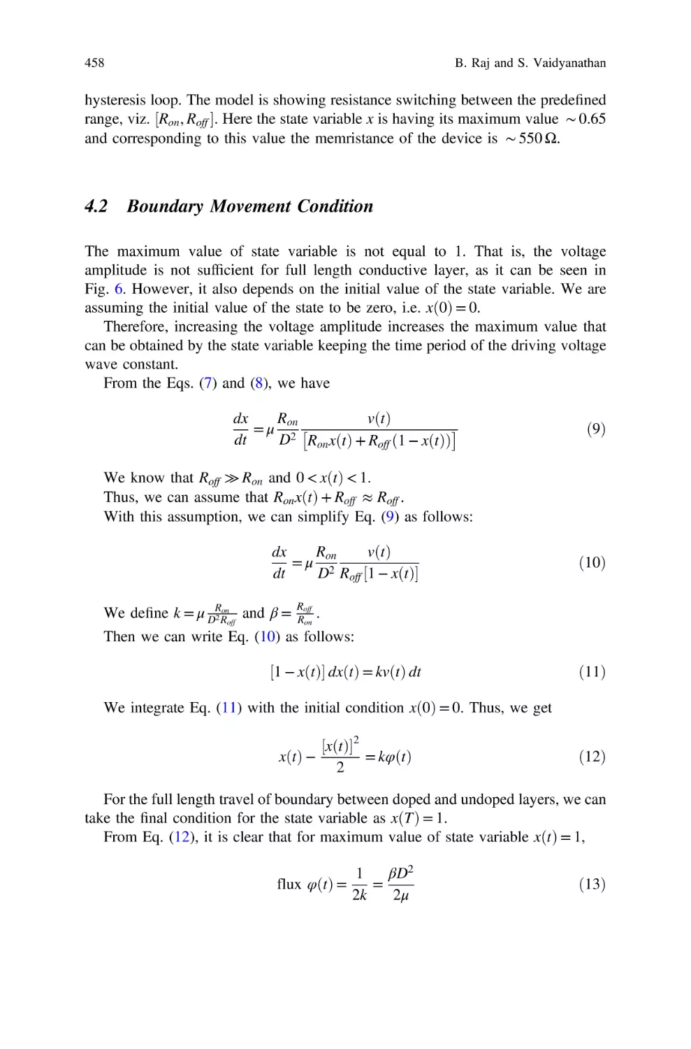 4.2 Boundary Movement Condition