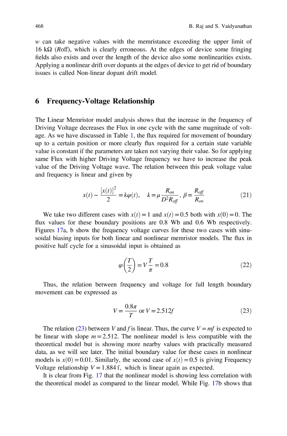 6 Frequency-Voltage Relationship