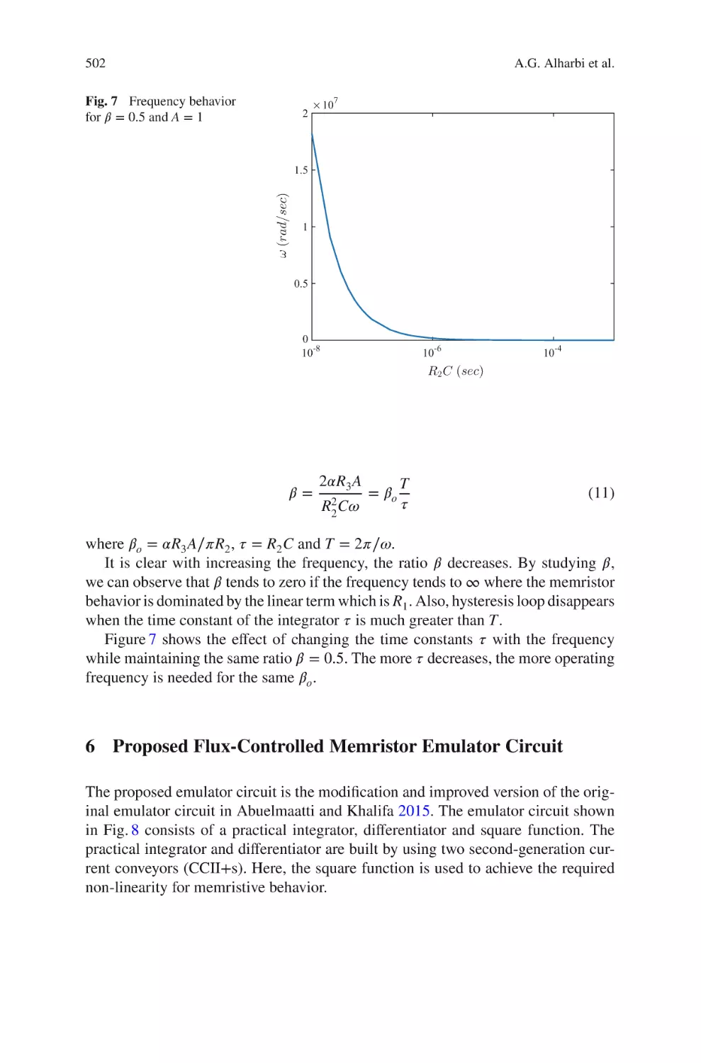 6 Proposed Flux-Controlled Memristor Emulator Circuit