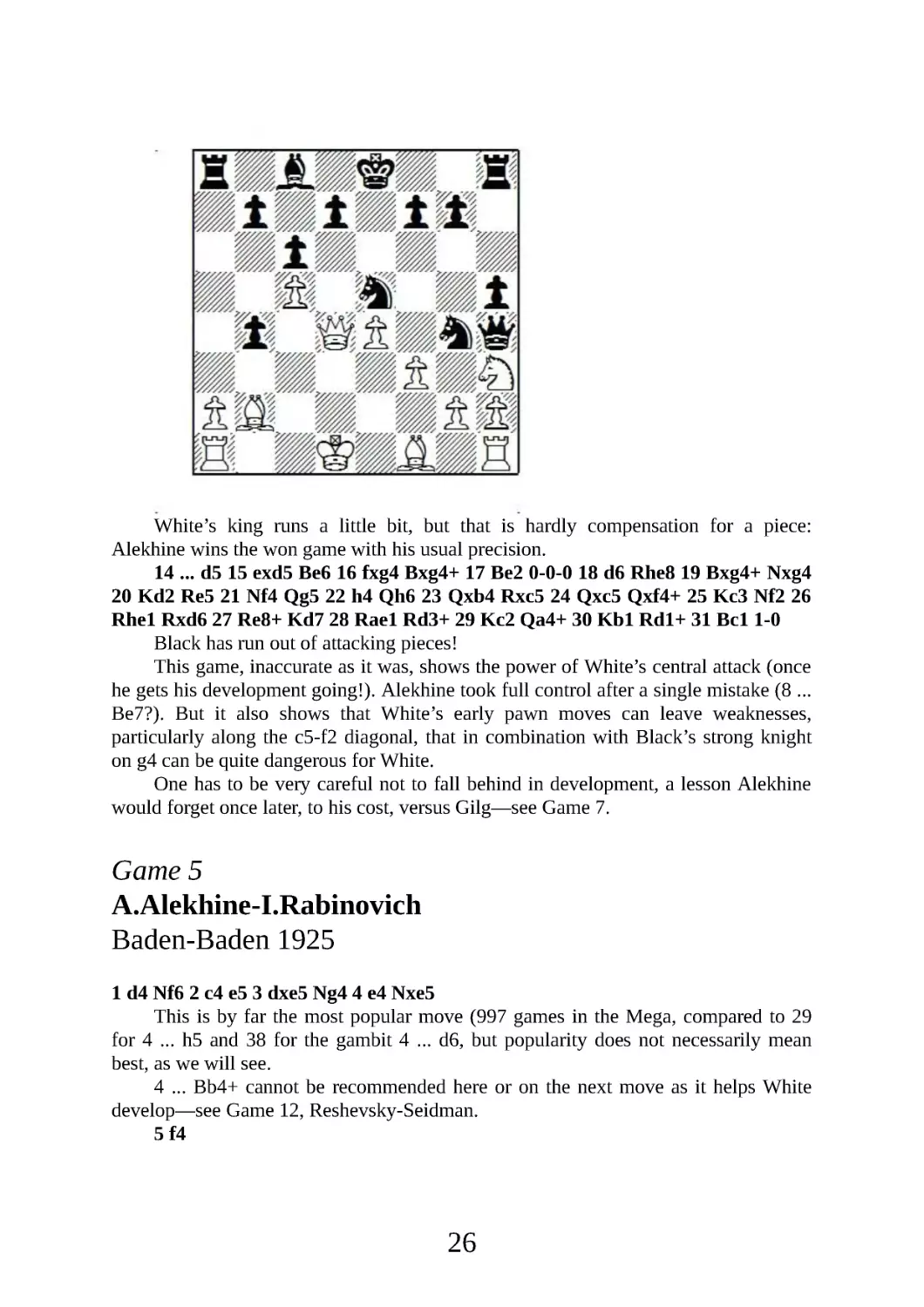 Alekhine.A-Rabinovich.I, Baden-Baden 1925