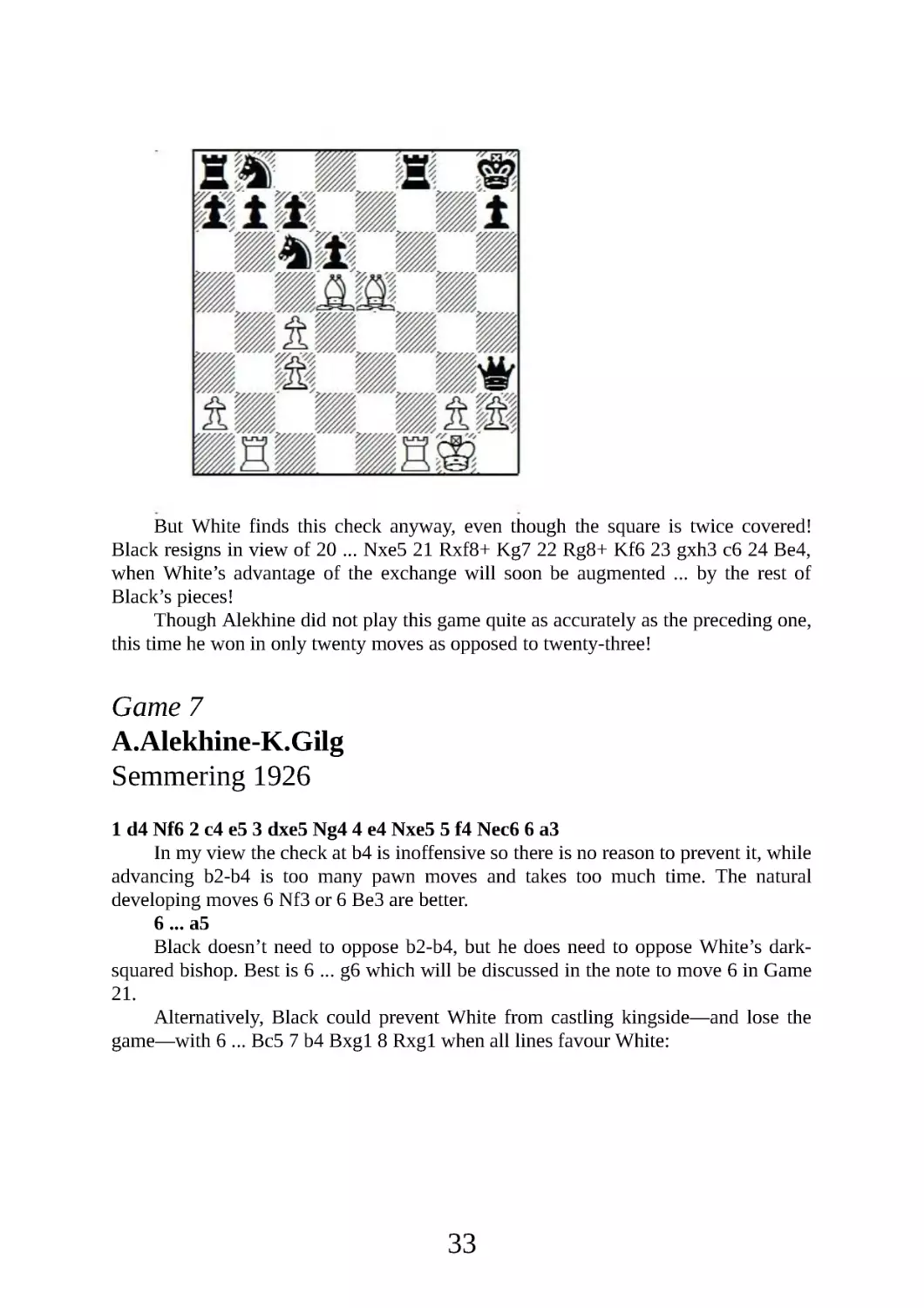 Alekhine.A-Gilg.K, Semmering 1926