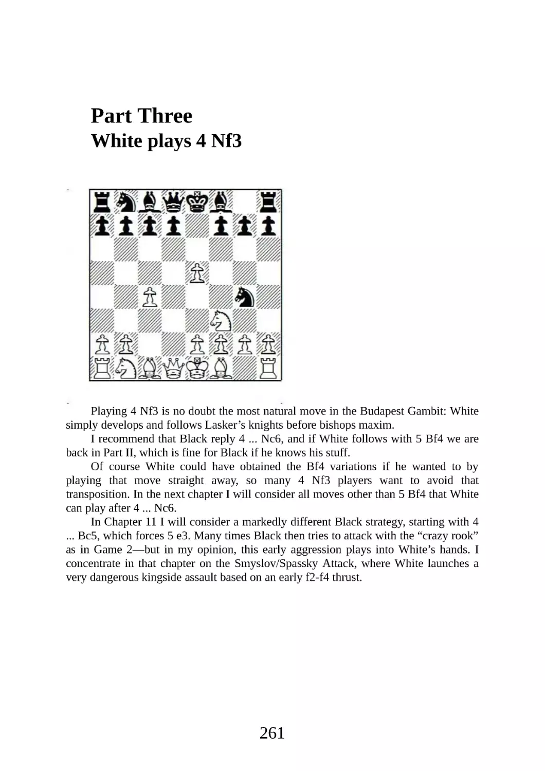 Part III: White plays 4 Nf3