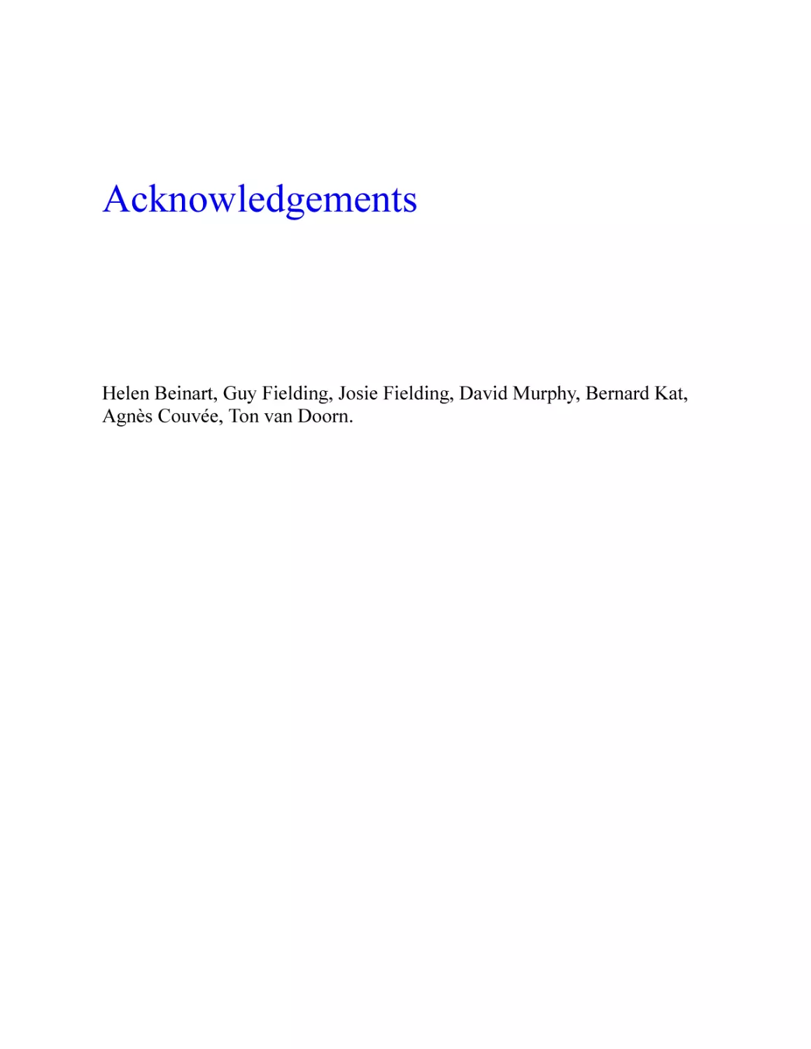 Acknowledgements