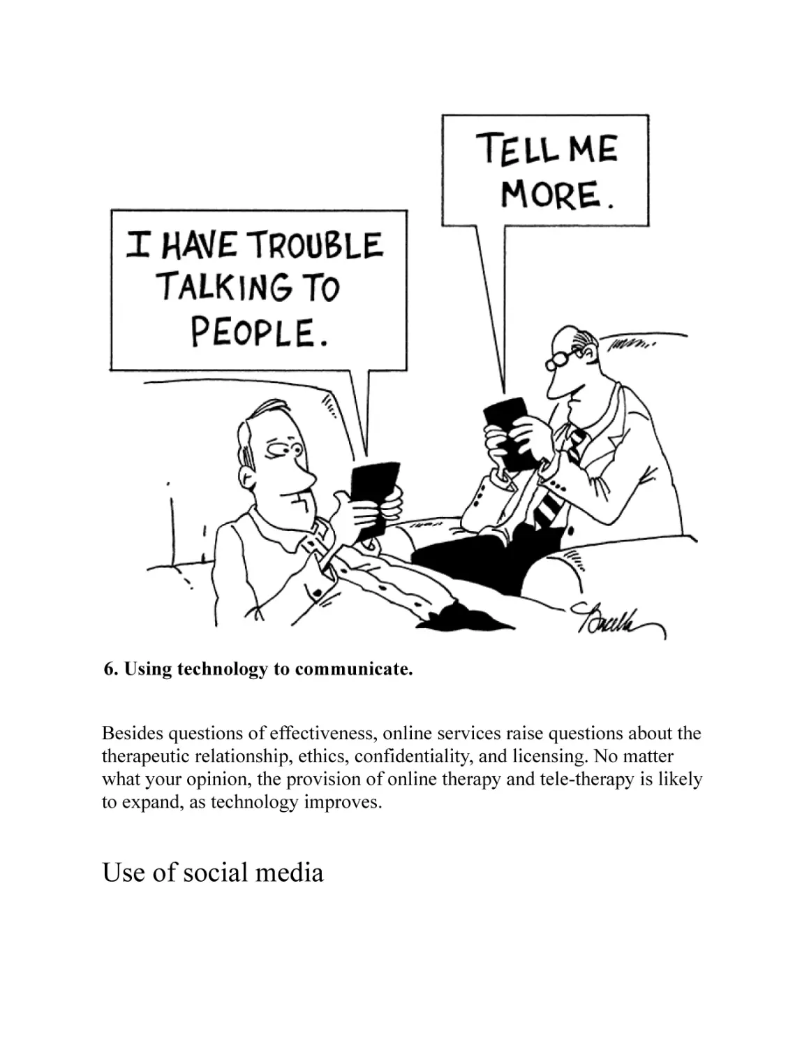 Use of social media