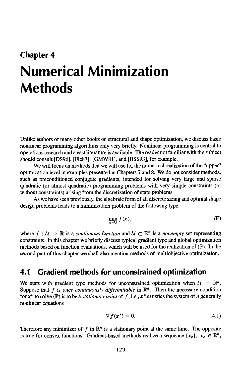 4 Numerical Minimization Methods