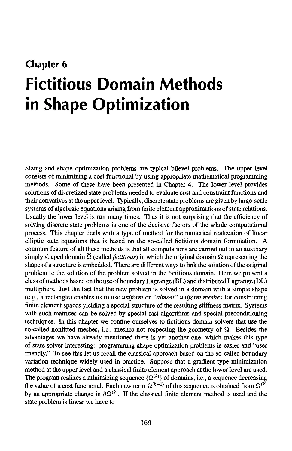 6 Fictitious Domain Methods in Shape Optimization
