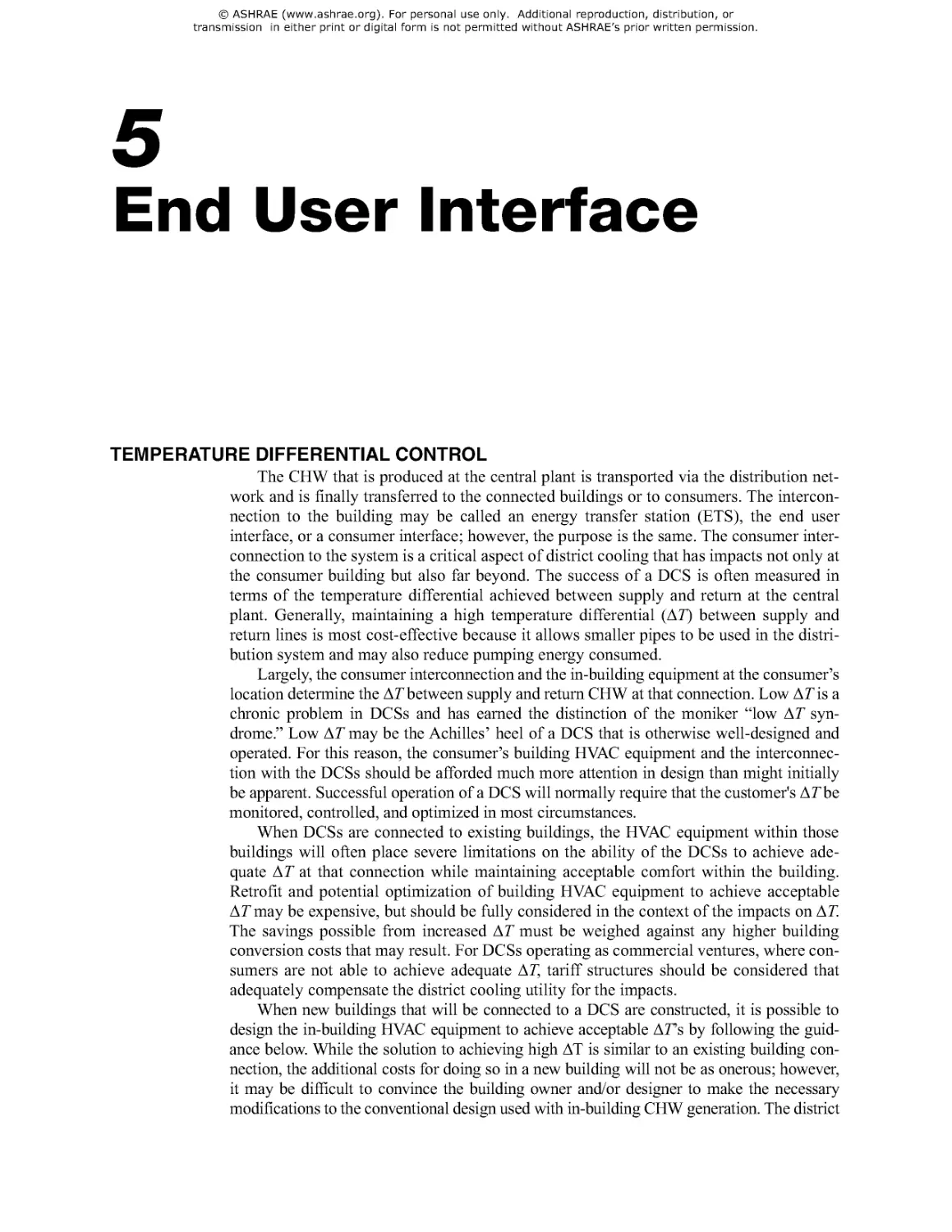 End User Interface