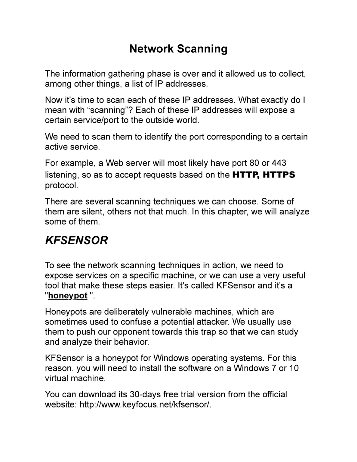 Network Scanning