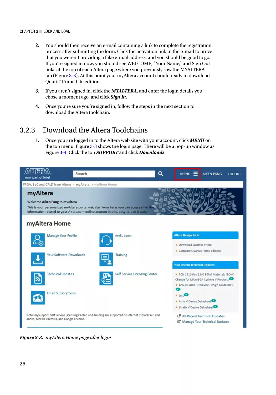 3.2.3 Download the Altera Toolchains