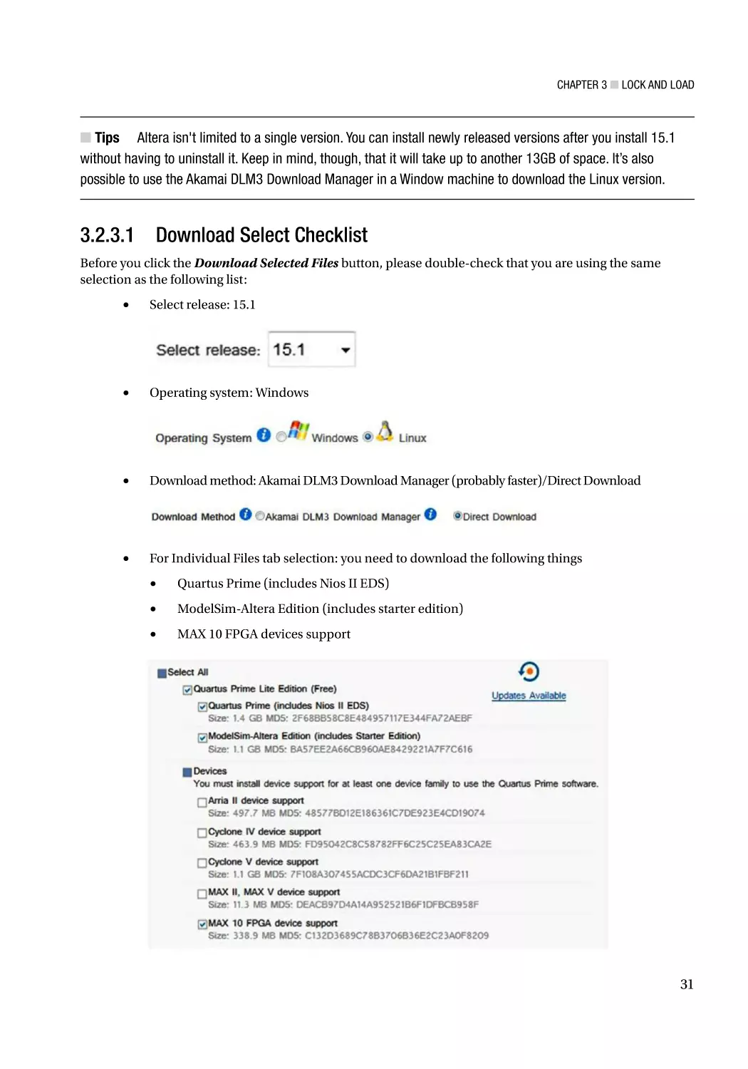 3.2.3.1 Download Select Checklist