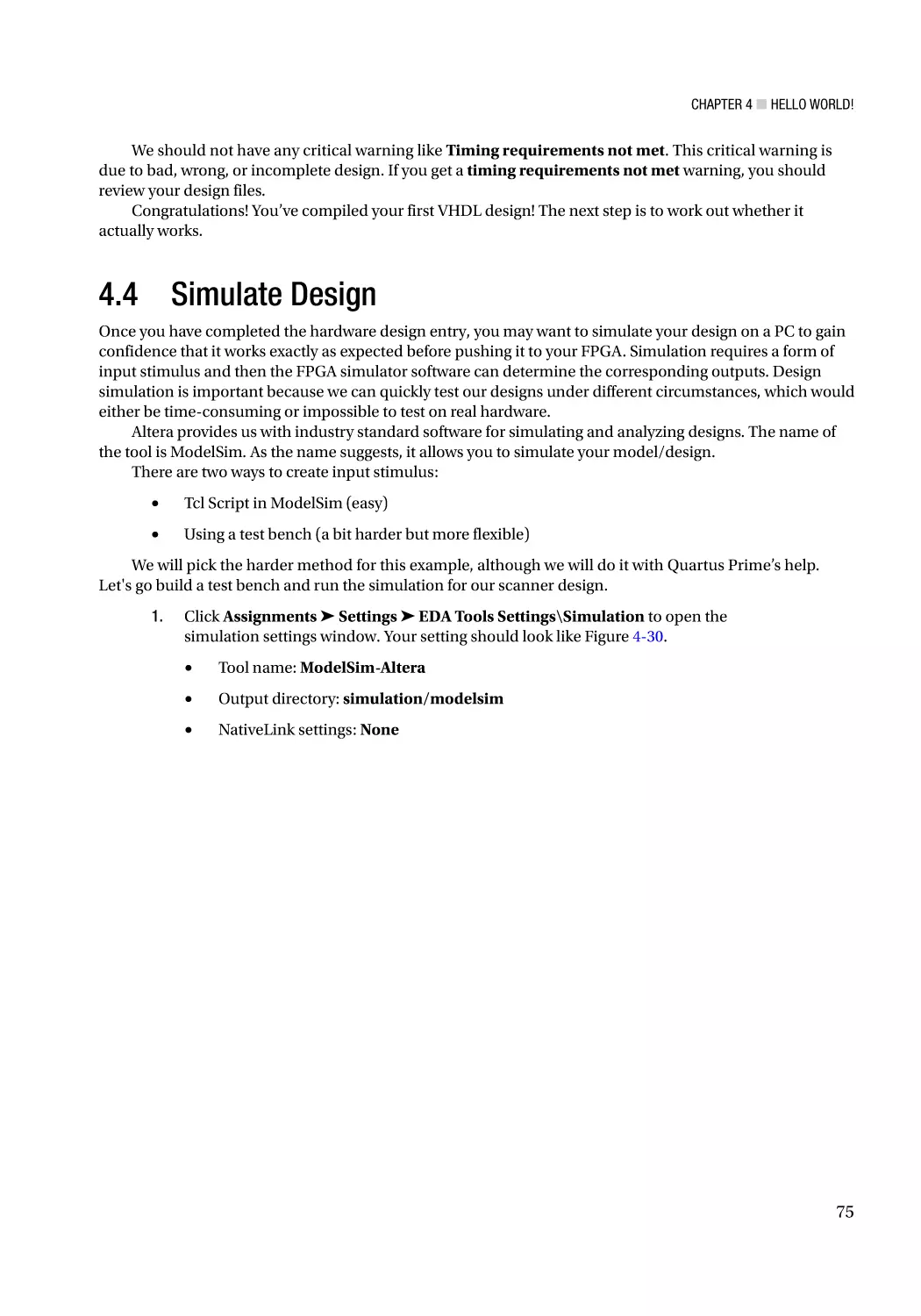 4.4 Simulate Design