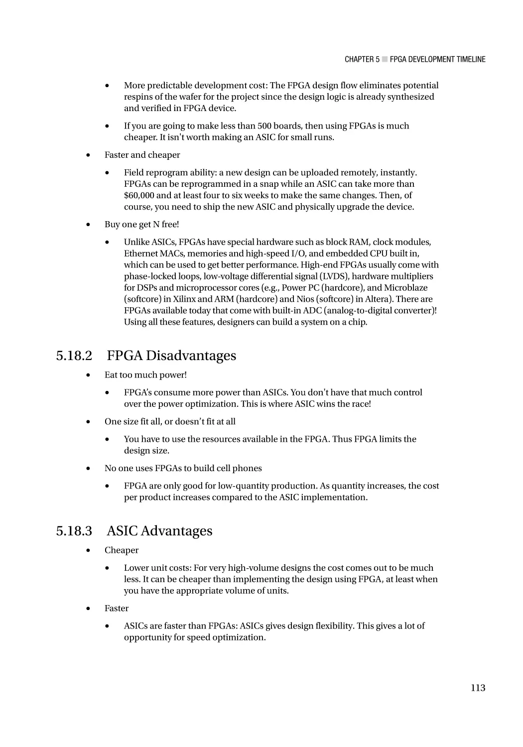 5.18.2 FPGA Disadvantages
5.18.3 ASIC Advantages