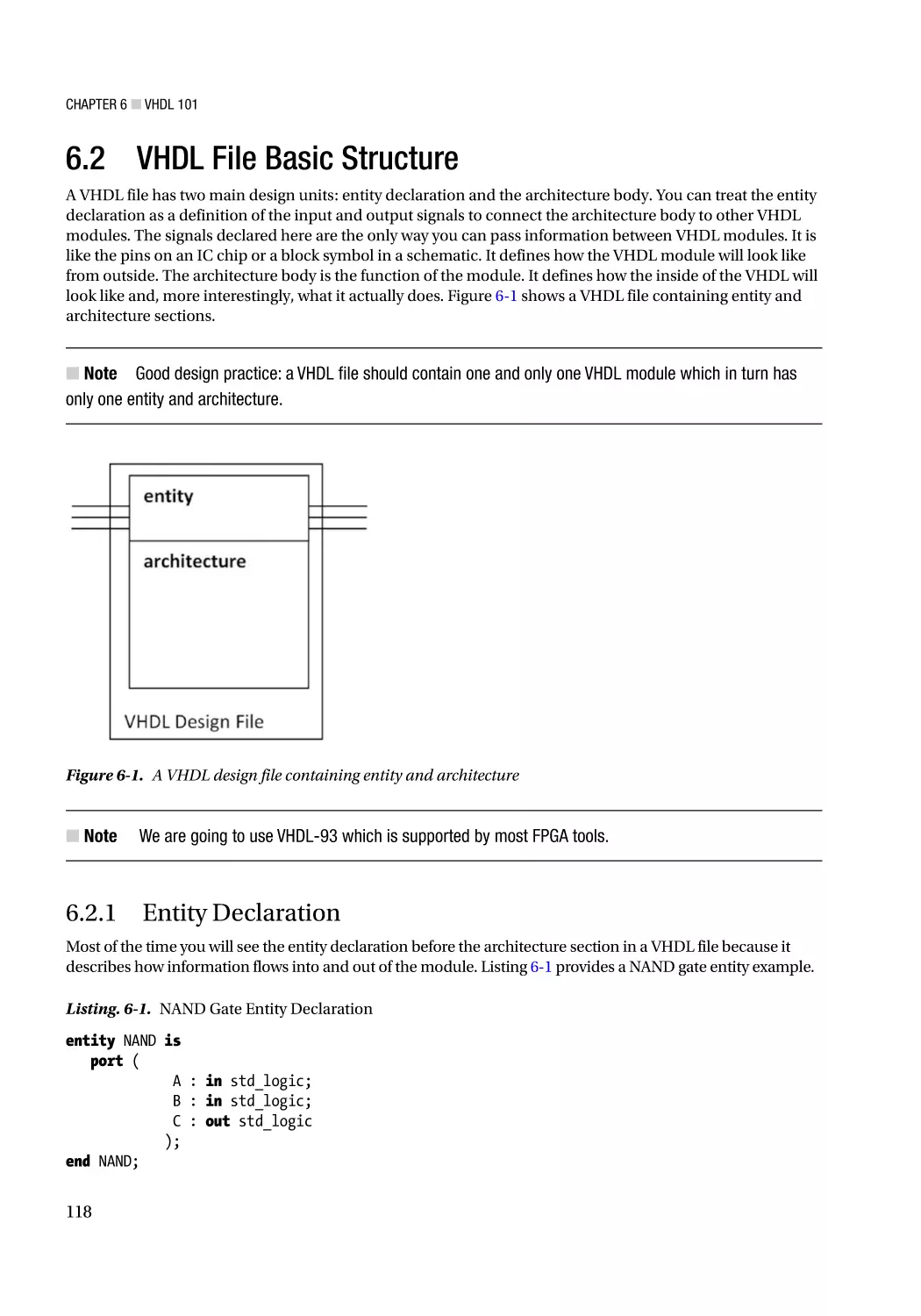6.2 VHDL File Basic Structure
6.2.1 Entity Declaration