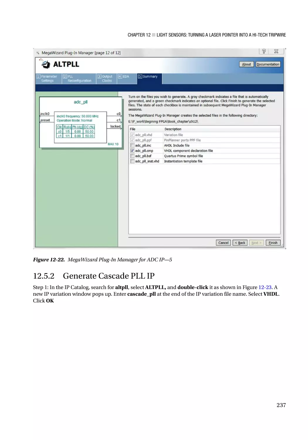 12.5.2 Generate Cascade PLL IP