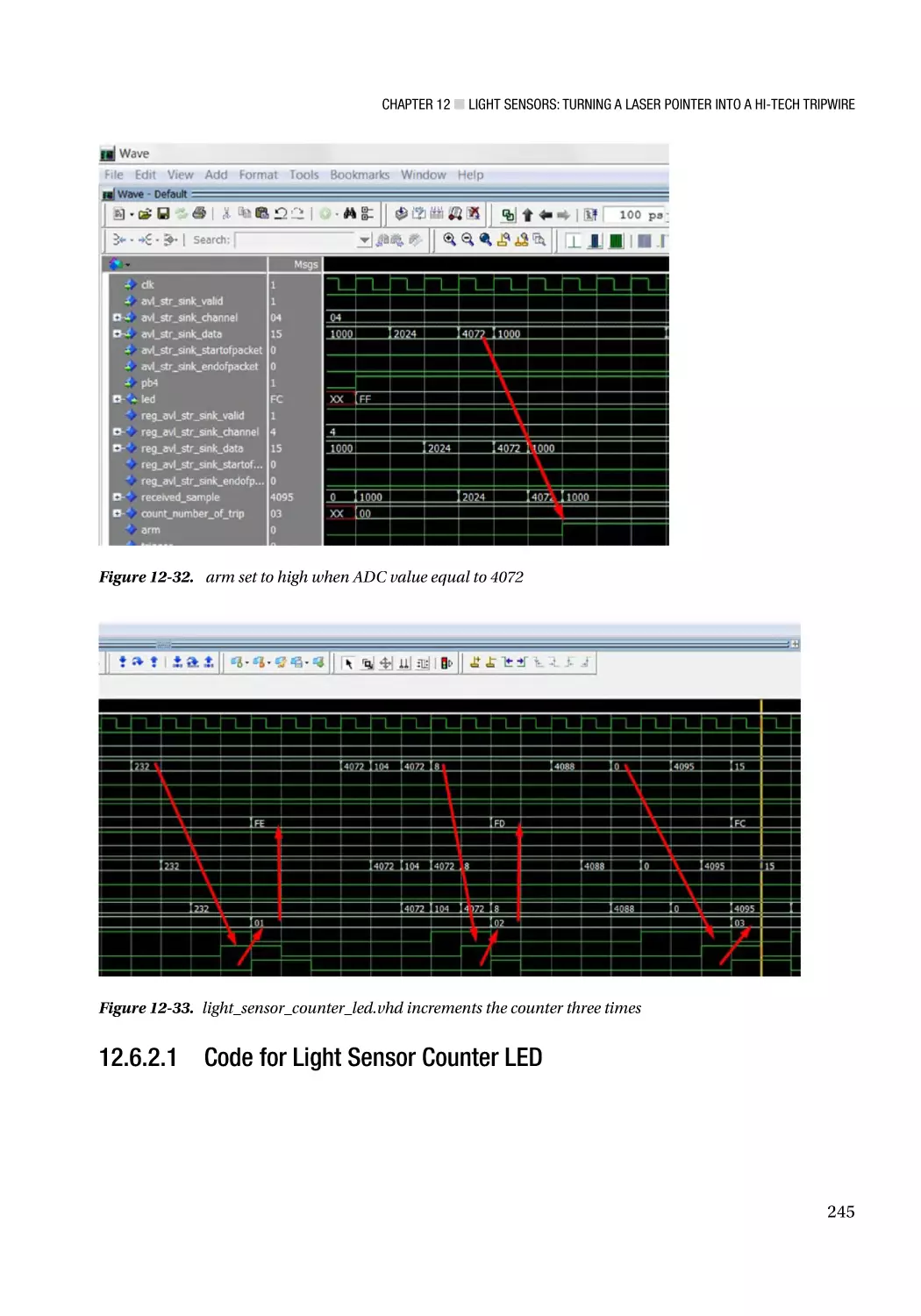 12.6.2.1 Code for Light Sensor Counter LED