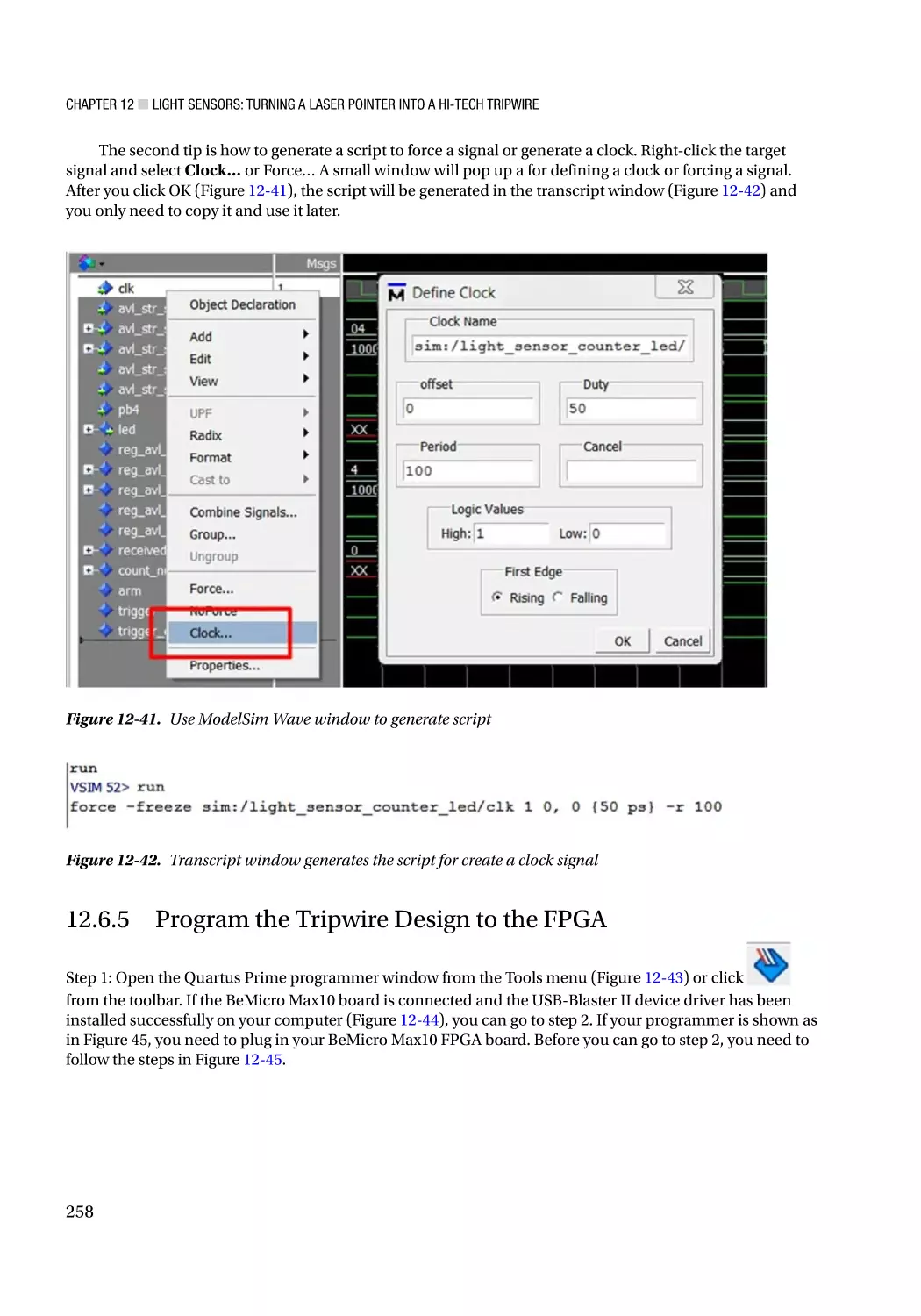 12.6.5 Program the Tripwire Design to the FPGA