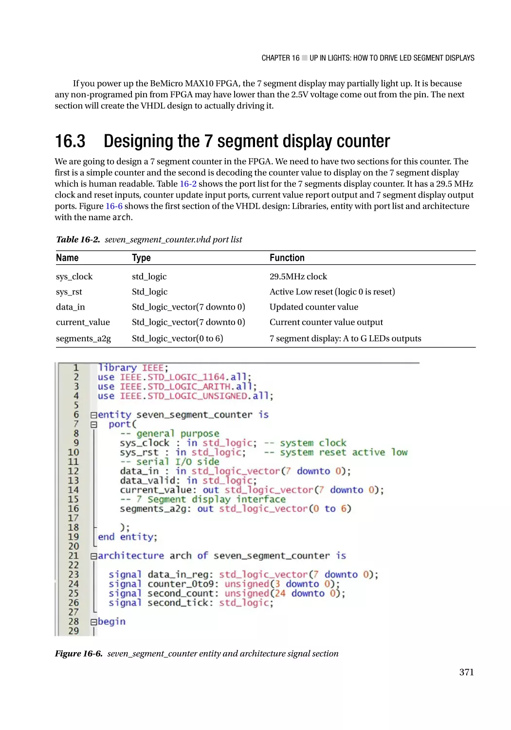 16.3 Designing the 7 segment display counter