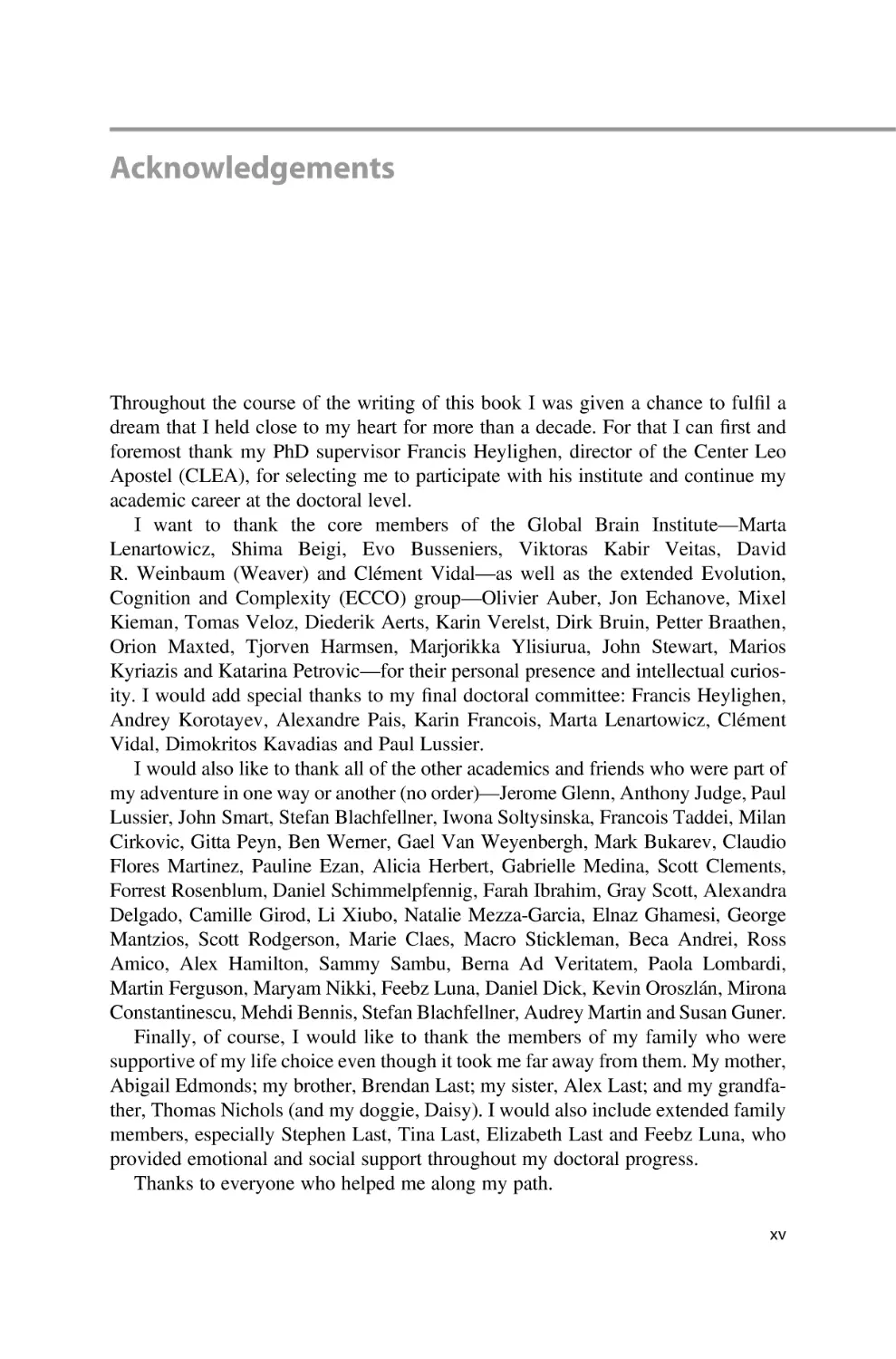 Acknowledgements