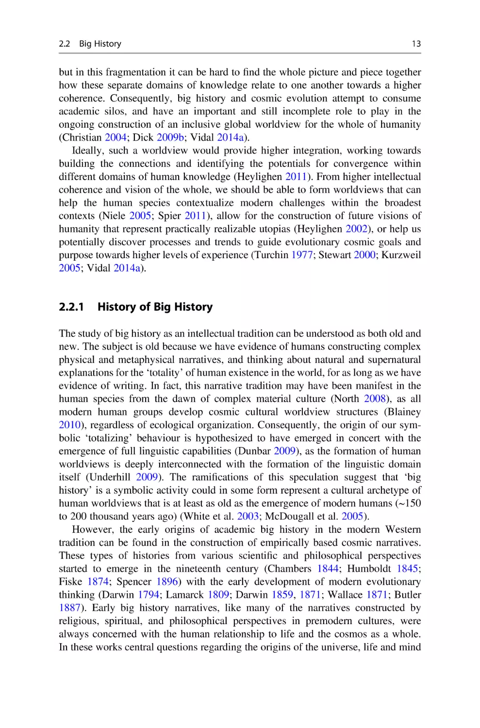 2.2.1 History of Big History