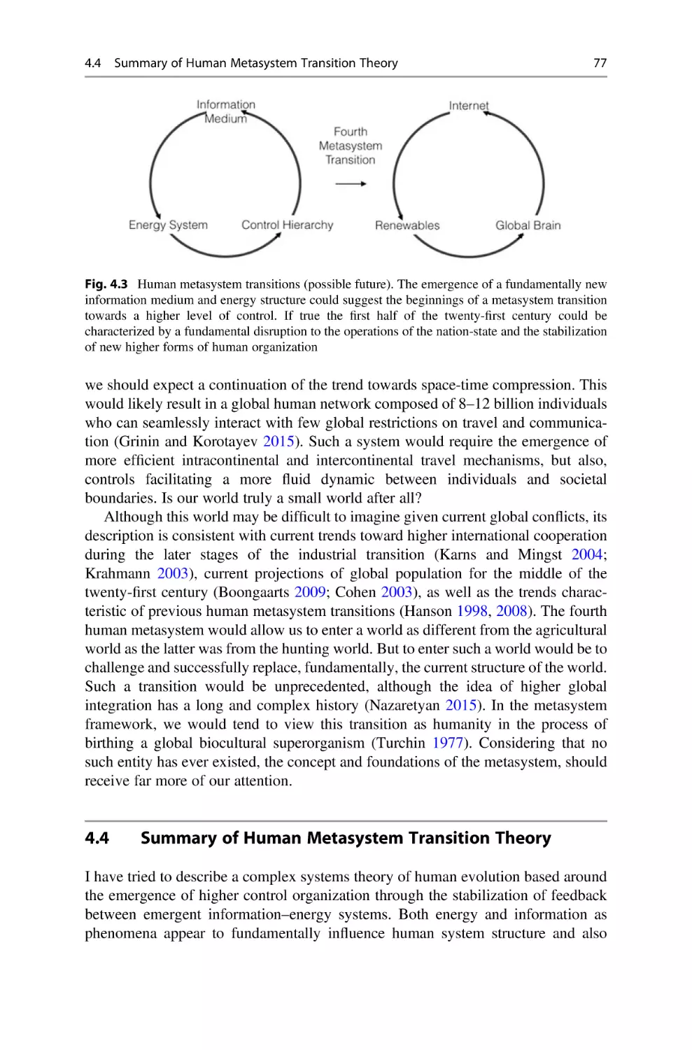 4.4 Summary of Human Metasystem Transition Theory