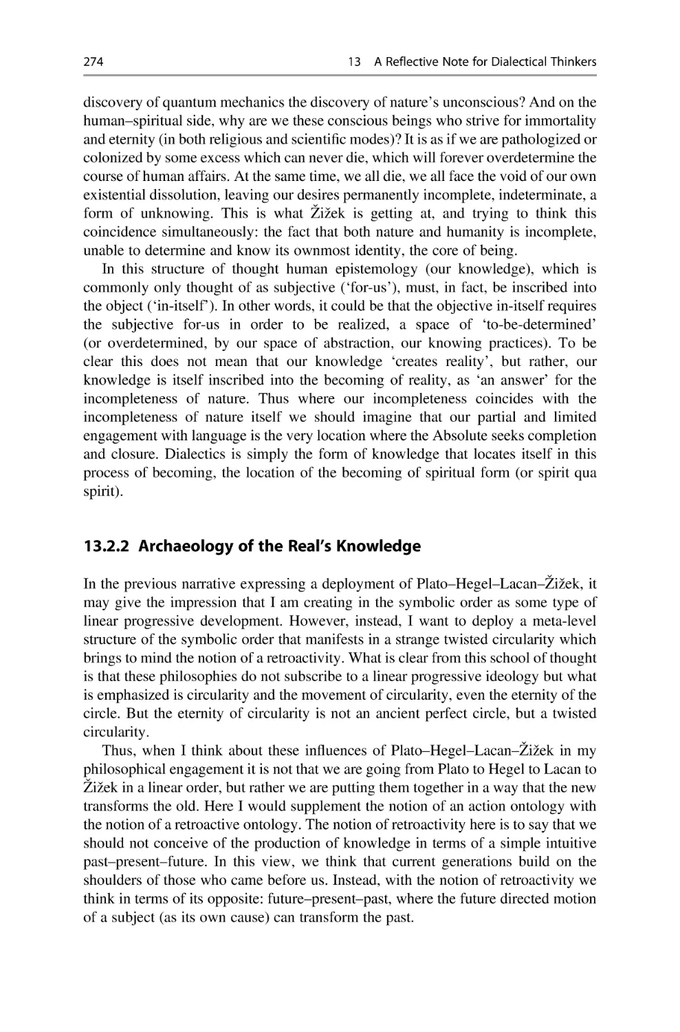 13.2.2 Archaeology of the Real´s Knowledge