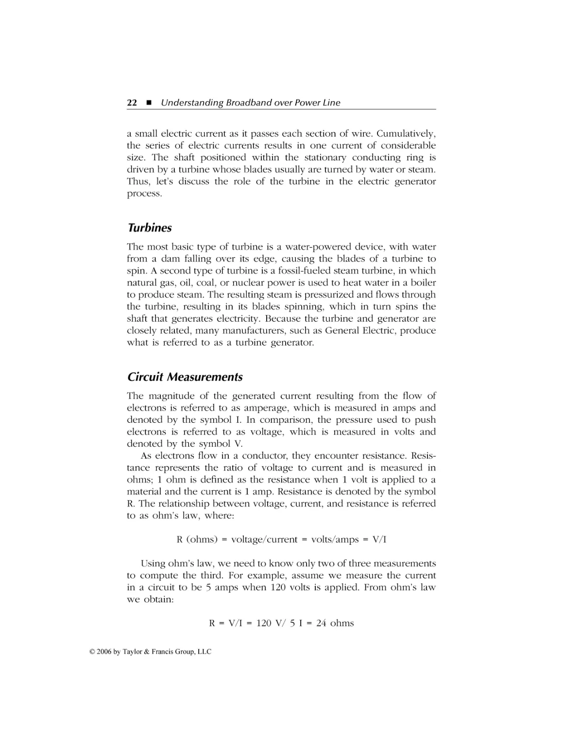 Turbines
Circuit Measurements