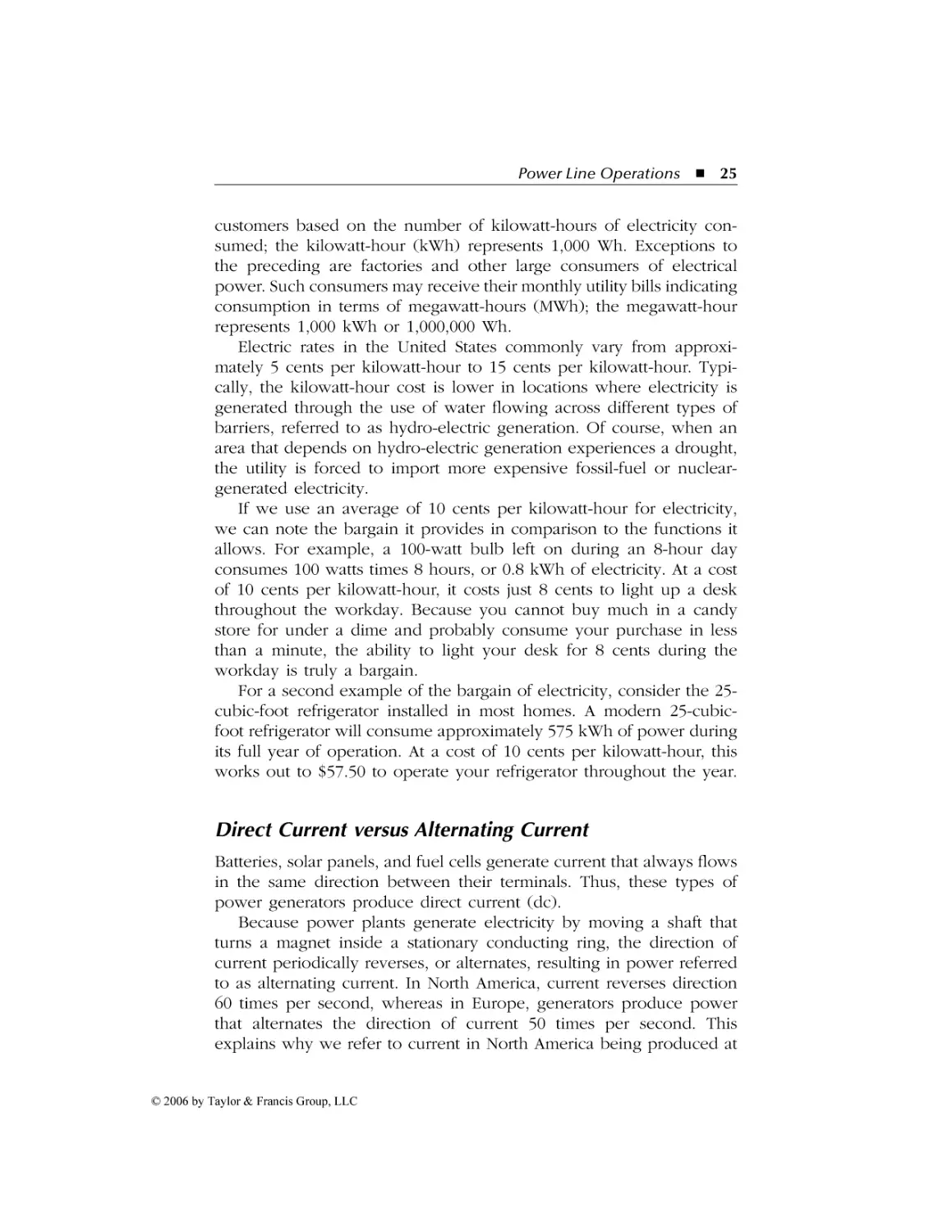 Direct Current versus Alternating Current