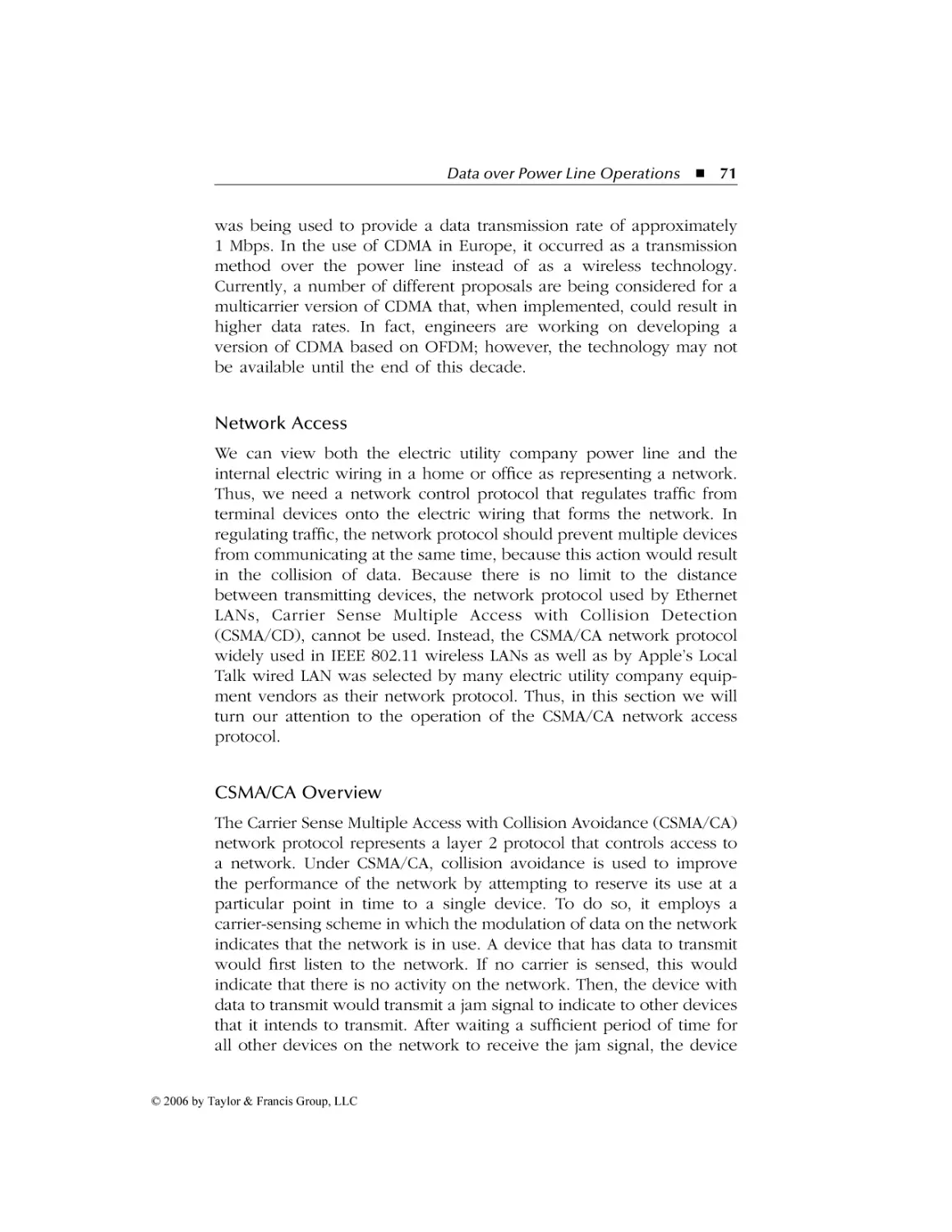 Network Access
CSMA/ CA Overview