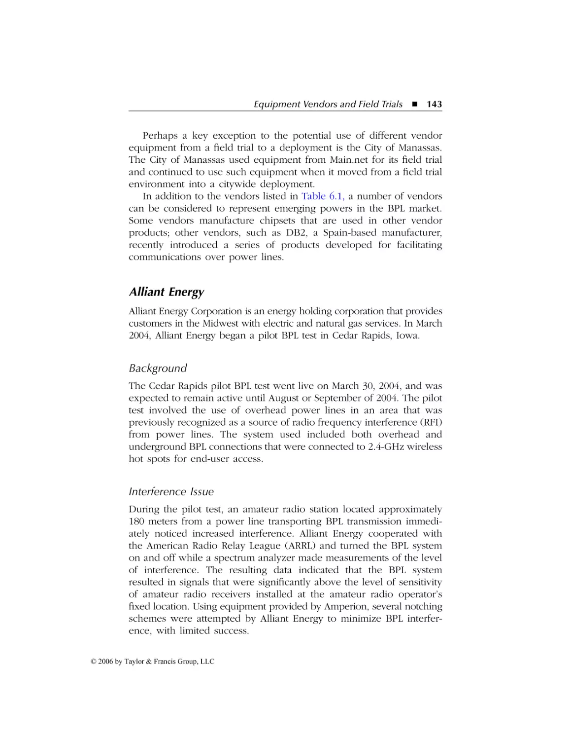 Alliant Energy
Background
Interference Issue