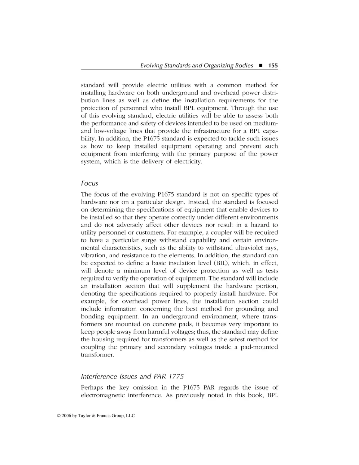 Focus
Interference Issues and PAR 1775