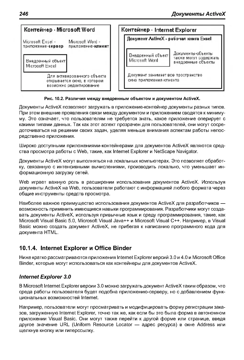 10.1.4. Internet Explorer и Office Binder
