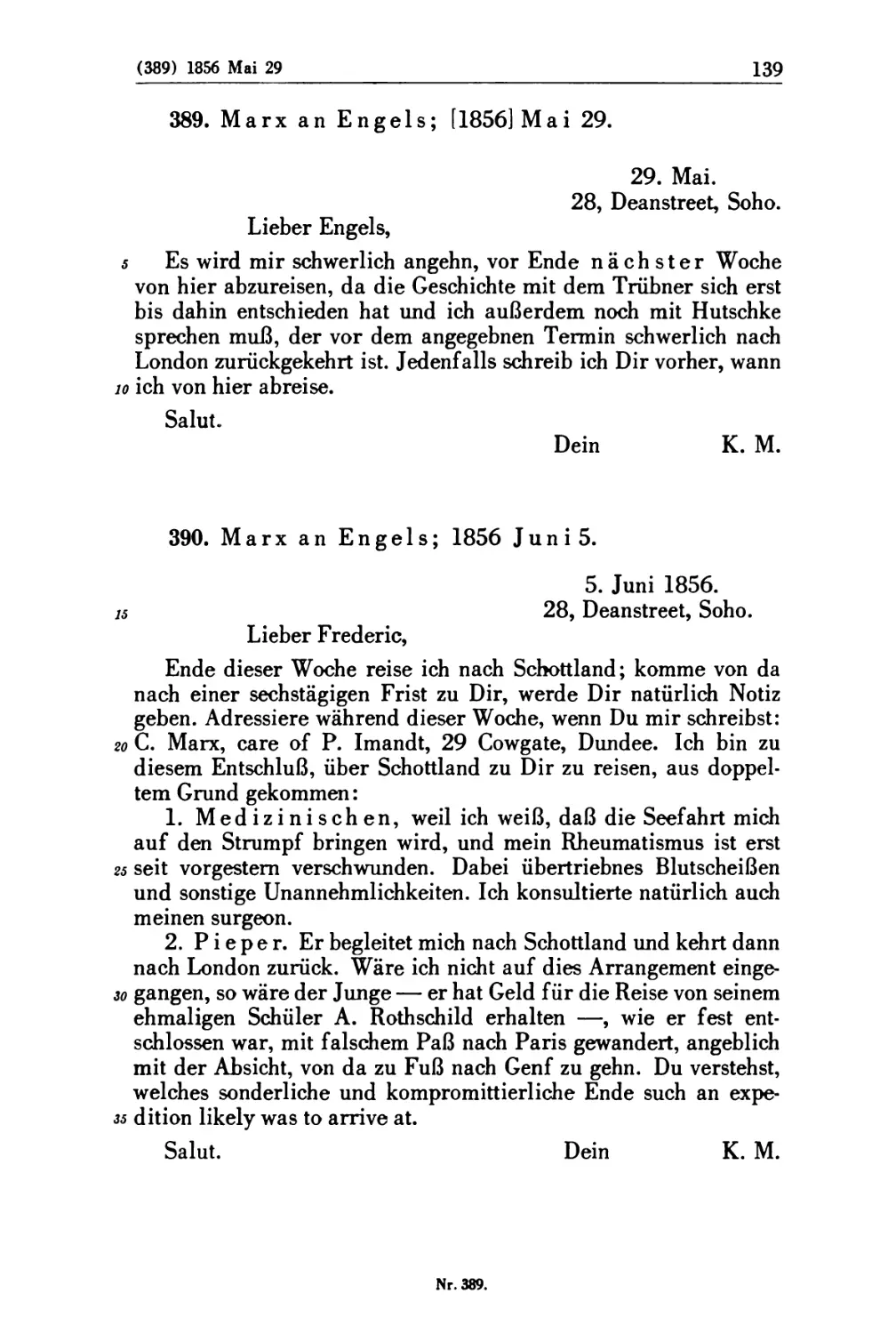 389. Marx an Engels; [1856] Mai 29
390. Marx an Engels; 1856 Juni 5