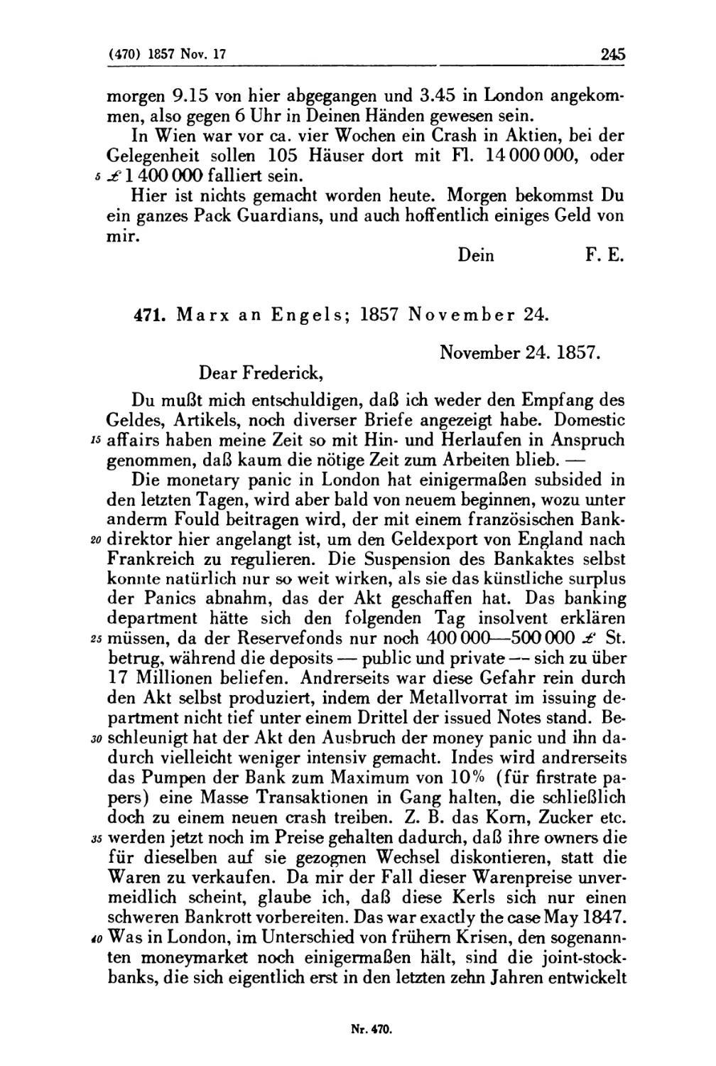 471. Marx an Engels; 1857 November 24