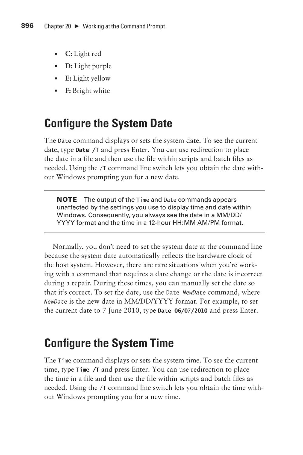 Configure the System Date
Configure the System Time