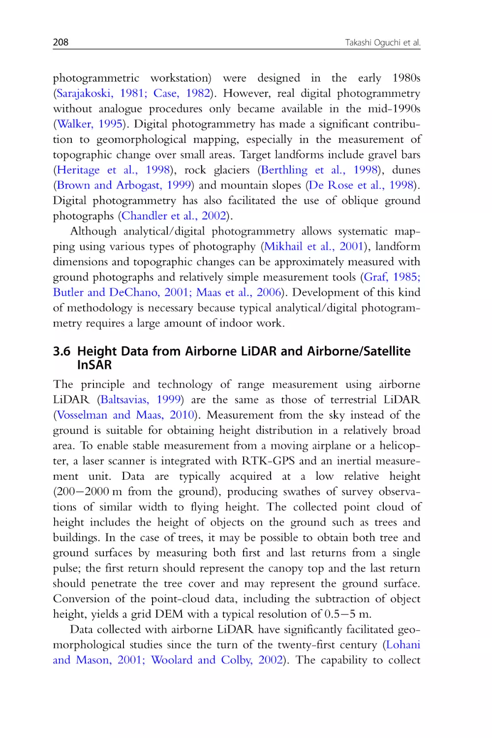 3.6 Height Data from Airborne LiDAR and Airborne/Satellite InSAR