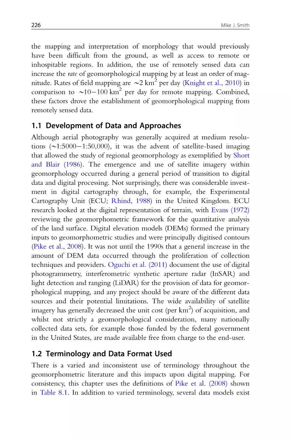 1.1 Development of Data and Approaches
1.2 Terminology and Data Format Used
