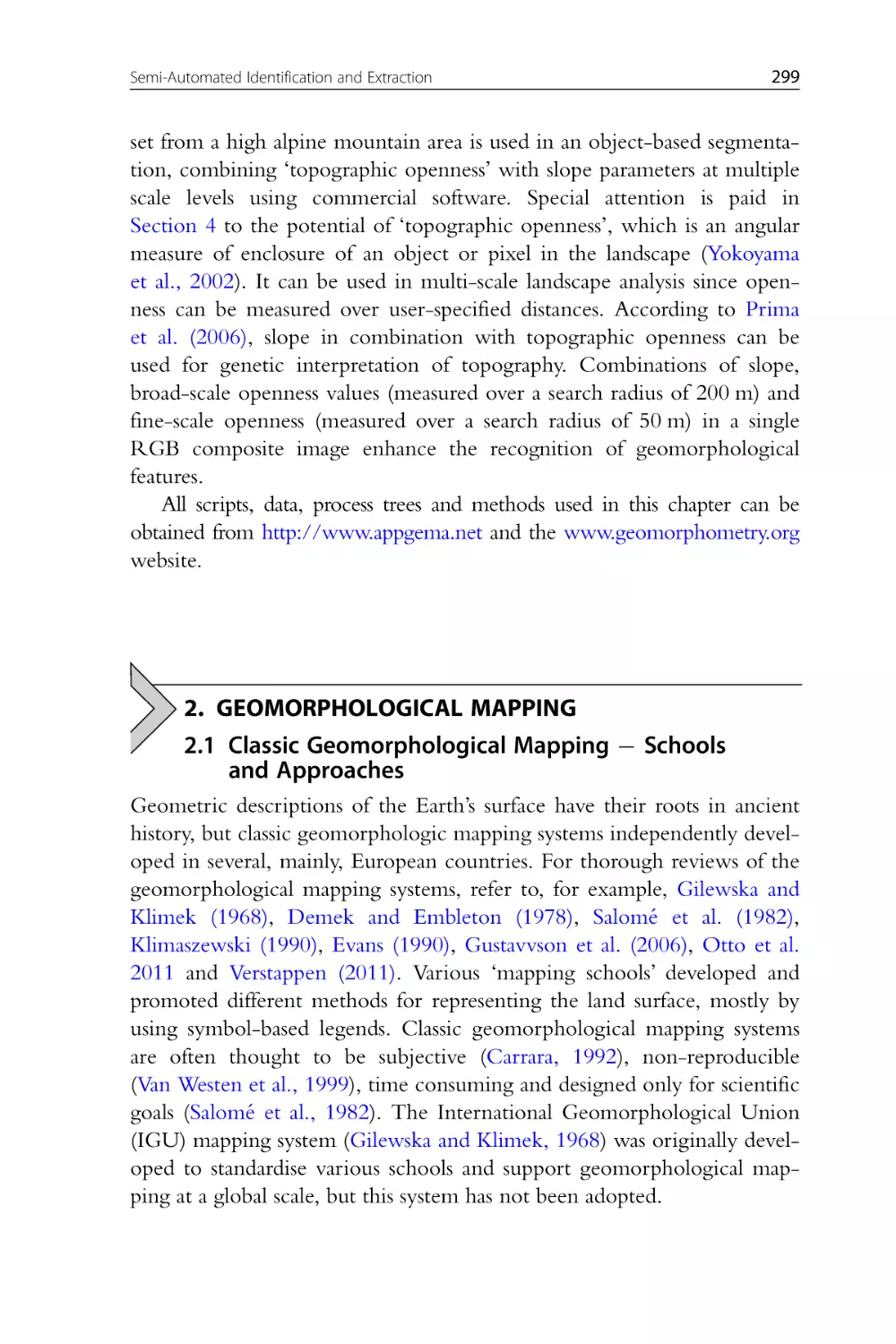 2. Geomorphological Mapping
2.1 Classic Geomorphological Mapping – Schools and Approaches
