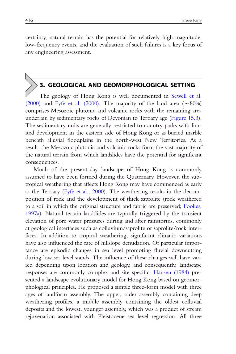 3. Geological and Geomorphological Setting