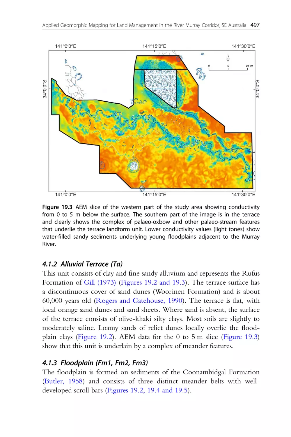 4.1.2 Alluvial Terrace (Ta)
4.1.3 Floodplain (Fm1, Fm2, Fm3)