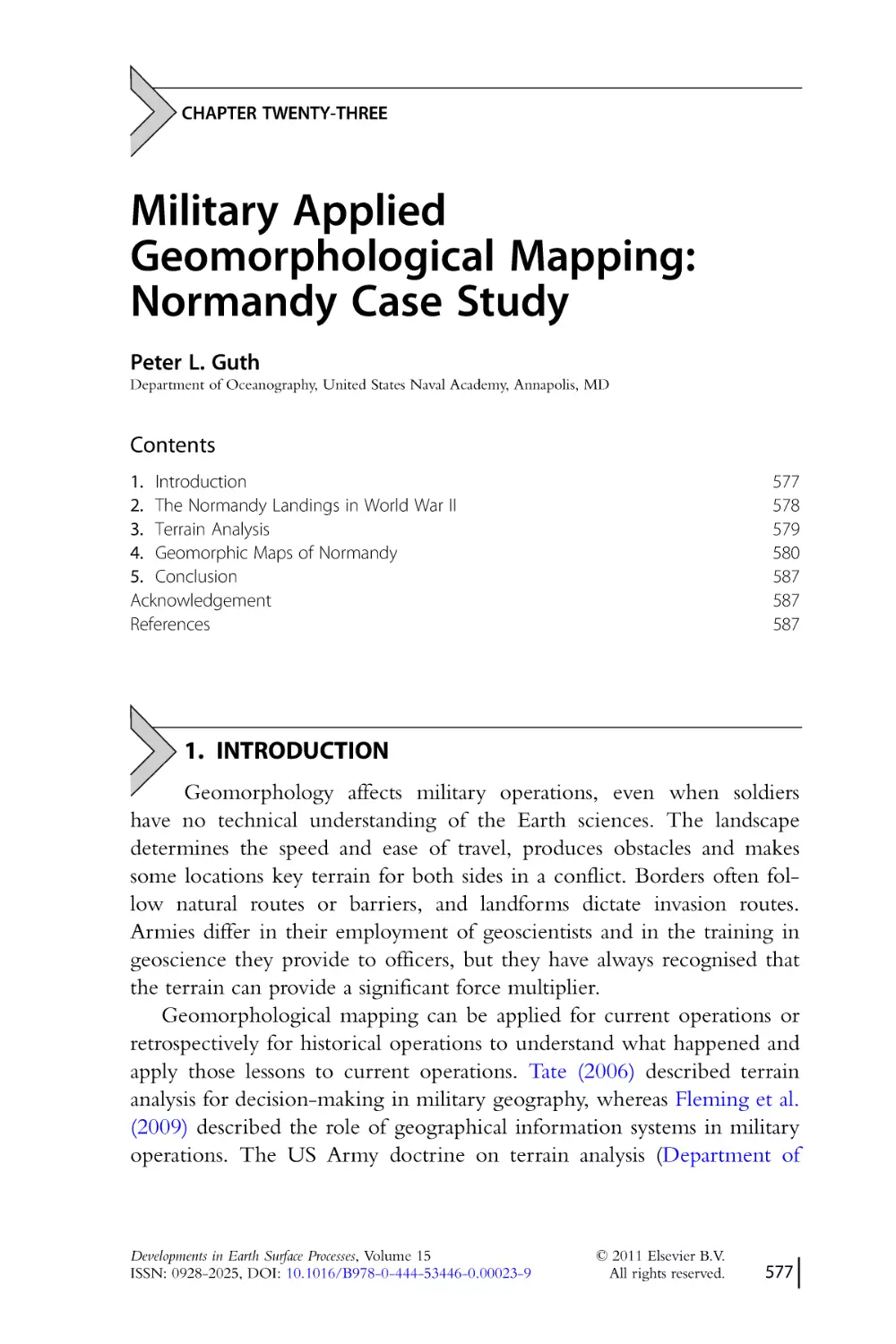 CHAPTER TWENTY-THREE
Military Applied
Geomorphological Mapping
1. Introduction