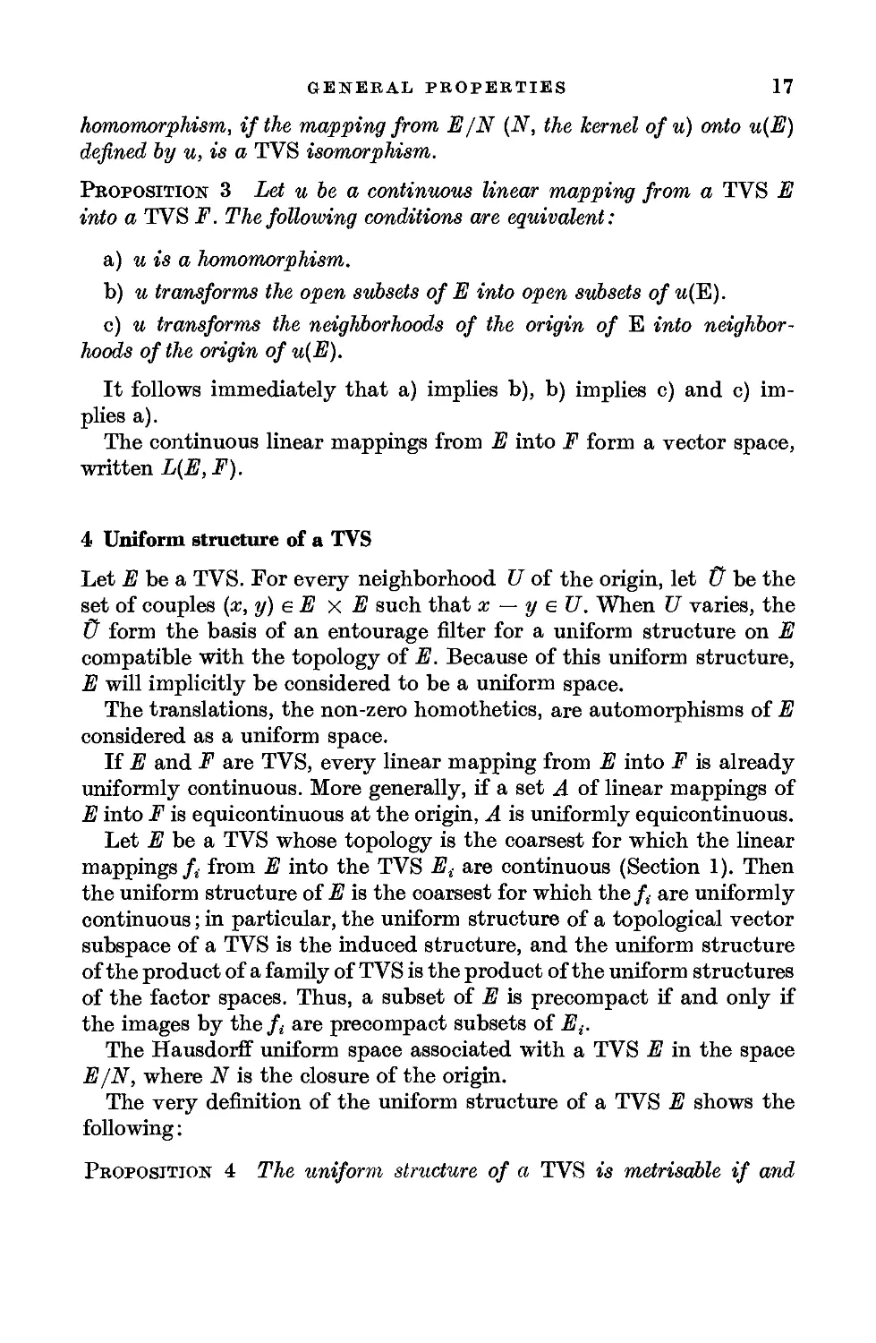 4. Uniform structure of a TVS